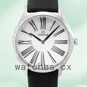 Omega De Ville 428.17.36.60.05.001 36mm Ladies White Dial Silver-tone