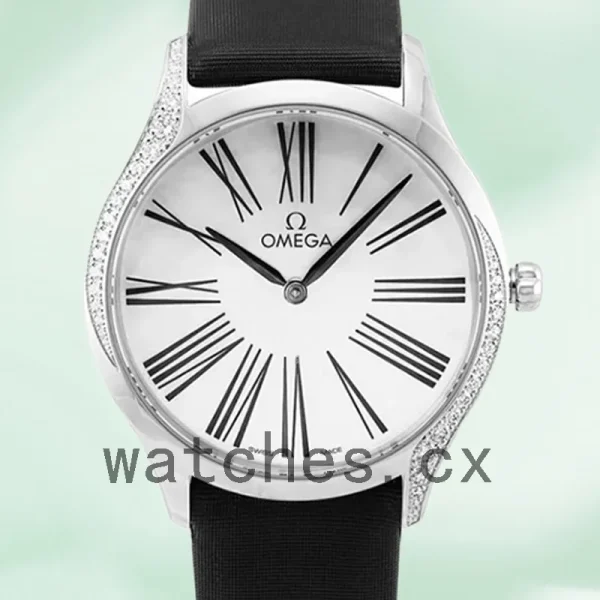 Omega De Ville 428.17.36.60.05.001 36mm Ladies White Dial Silver-tone