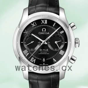 Omega De Ville 431.13.42.51.01.001 Men 42mm Silver-tone Leather Strap