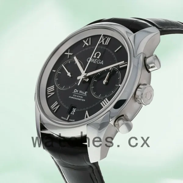 Omega De Ville 431.13.42.51.01.001 Men 42mm Silver-tone Leather Strap - Image 4