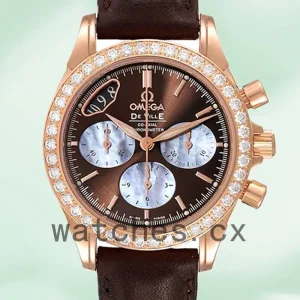 Omega De Ville 4677.60.37 Ladies 35mm Black Dial Leather Strap