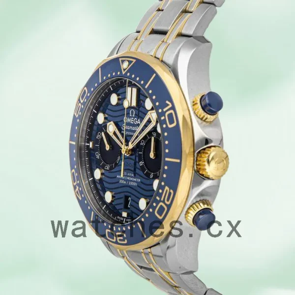 Omega Seamaster Men 44mm 210.20.44.51.03.001 Bracelet Blue Dial - Image 3