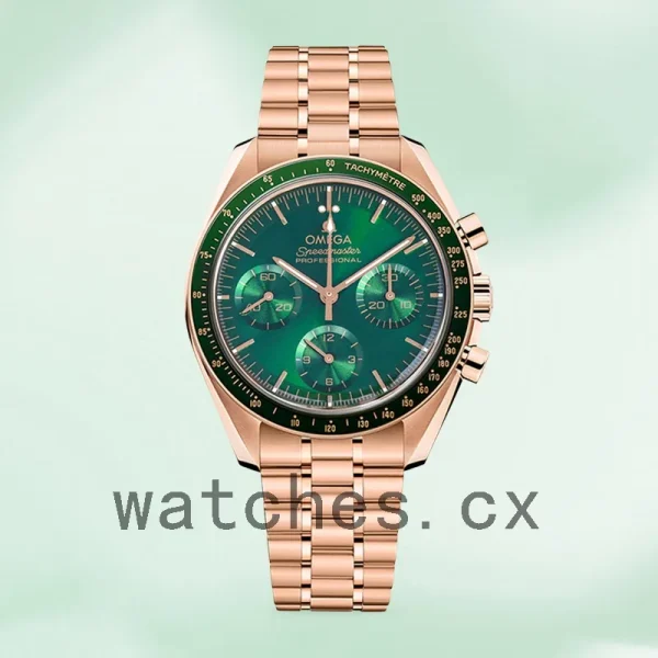 Omega Speedmaster Men 42mm 310.60.42.50.10.001 Bracelet Green Dial - Image 2