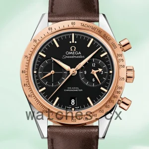 Omega Speedmaster 331.22.42.51.01.001 41mm Men Leather Strap