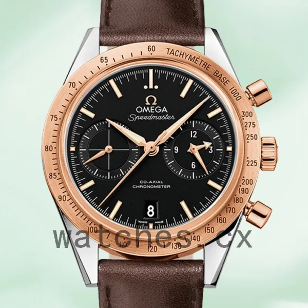 Omega Speedmaster 331.22.42.51.01.001 41mm Men Leather Strap