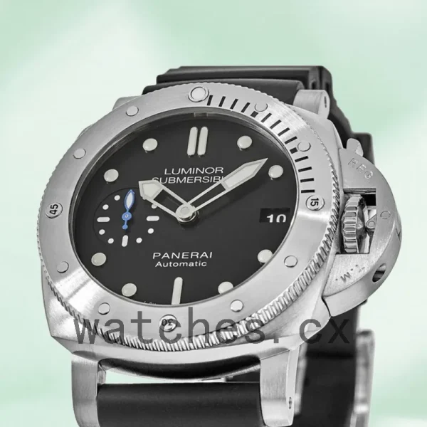 Panerai Luminor Submersible 47mm Men's PAM00682 Silver-tone Black Dial - Image 4