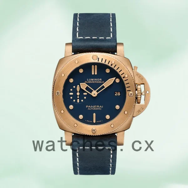 Panerai Submersible 47mm Men's PAM01074 Leather Strap - Image 2