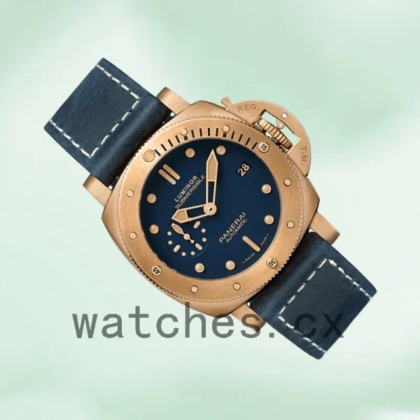 Panerai Submersible 47mm Men's PAM01074 Leather Strap - Image 3
