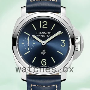 Panerai Luminor PAM01085 44mm Men's Silver-tone Leather Strap