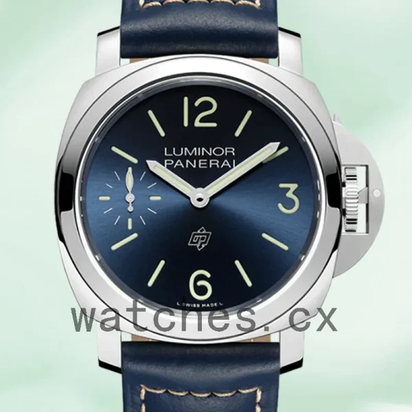 Panerai Luminor PAM01085 44mm Men's Silver-tone Leather Strap