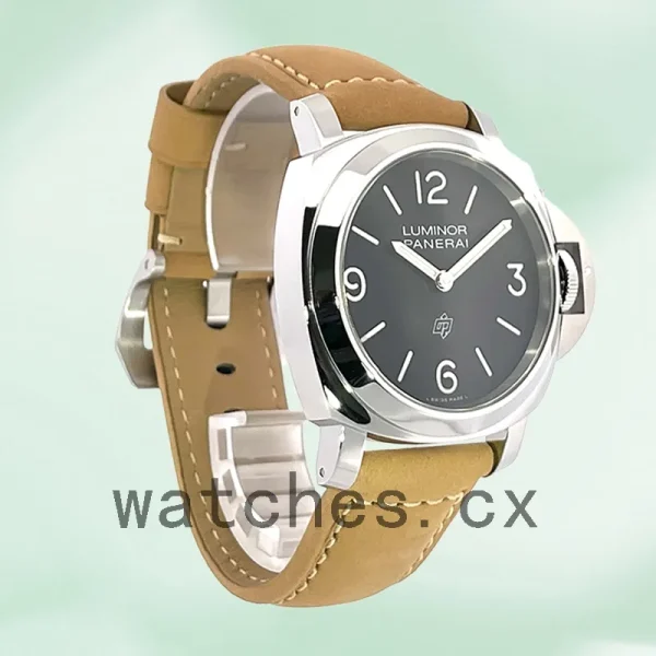 Panerai Luminor Men's PAM01086-001 44mm Silver-tone Leather Strap - Image 4