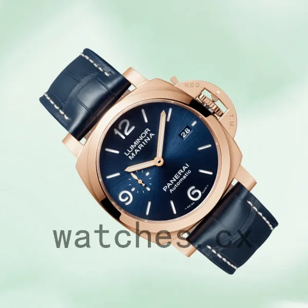Panerai Luminor Marina PAM01112 Men's 44mm Automatic Leather Strap - Image 3