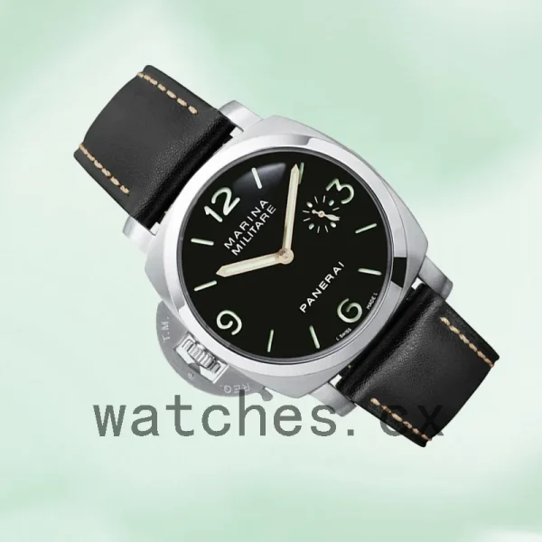 Panerai Luminor Marina PAM00217 44mm Men's Leather Strap Black Dial - Image 3