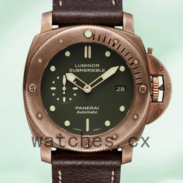 Panerai Luminor Submersible PAM00382 47mm Men's Leather Strap