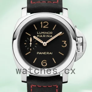 Panerai Luminor Marina 44mm Men's PAM00422-001 Leather Strap Black Dial