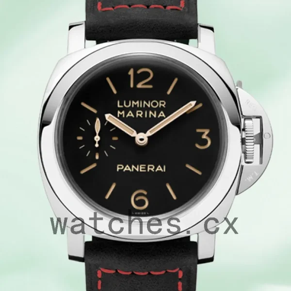 Panerai Luminor Marina 44mm Men's PAM00422-001 Leather Strap Black Dial