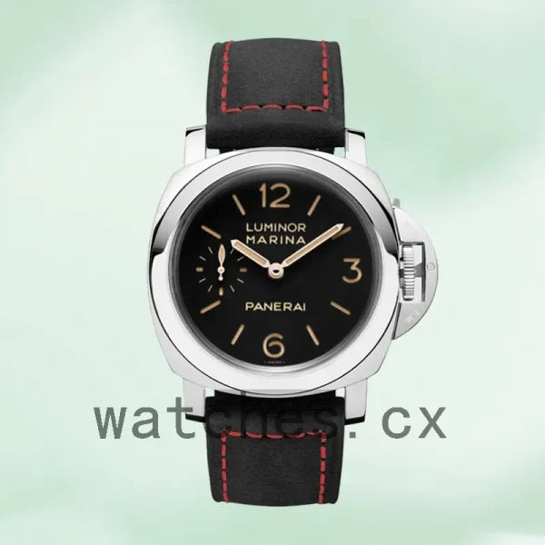 Panerai Luminor Marina 44mm Men's PAM00422-001 Leather Strap Black Dial - Image 2