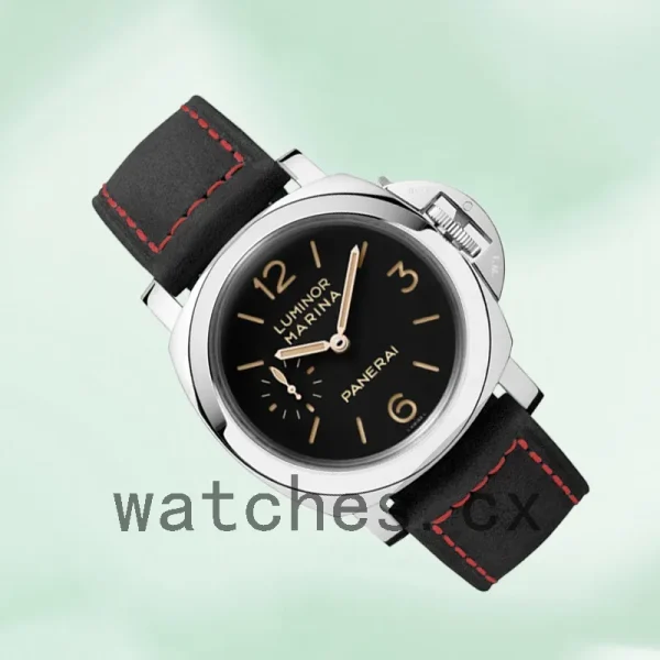 Panerai Luminor Marina 44mm Men's PAM00422-001 Leather Strap Black Dial - Image 3