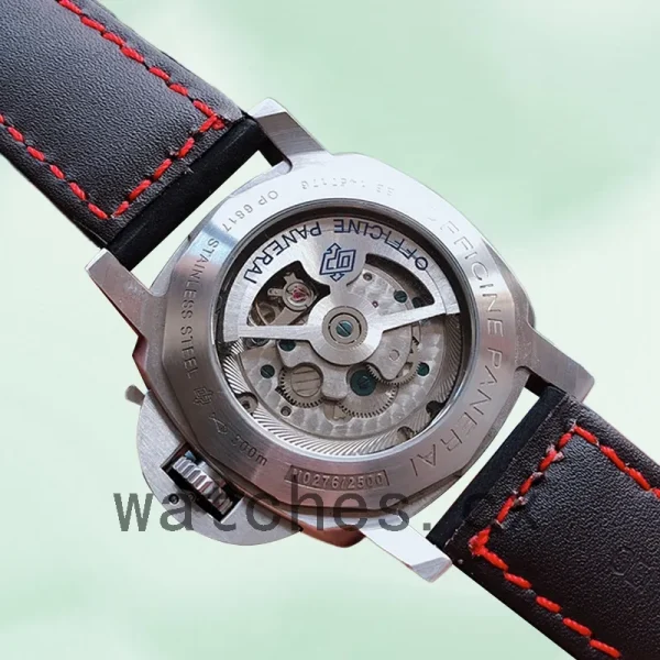 Panerai Luminor Marina 44mm Men's PAM00422-001 Leather Strap Black Dial - Image 4
