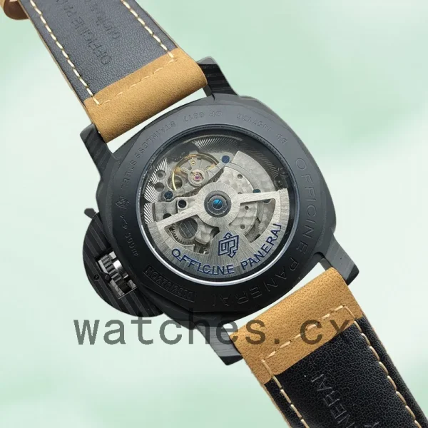 Panerai Luminor GMT Men's 44mm PAM00441 Leather Strap Black Dial - Image 3