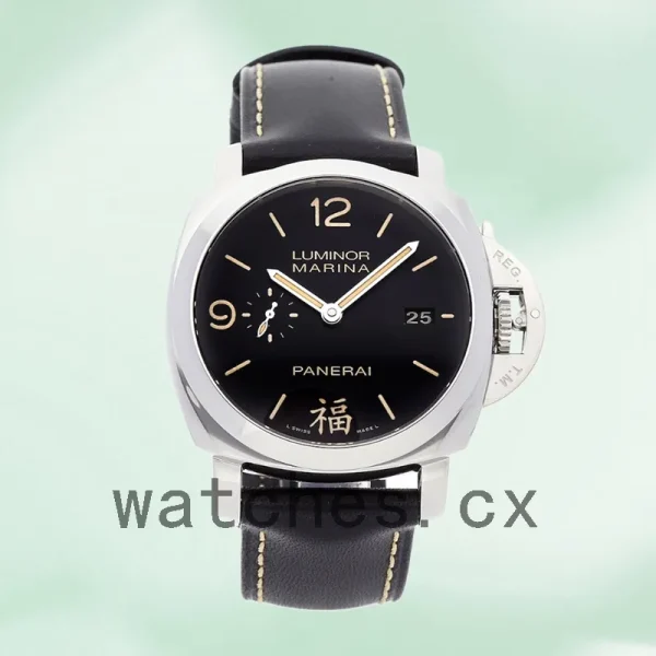 Panerai Luminor Marina PAM00498 44mm Men's Leather Strap Silver-tone - Image 2