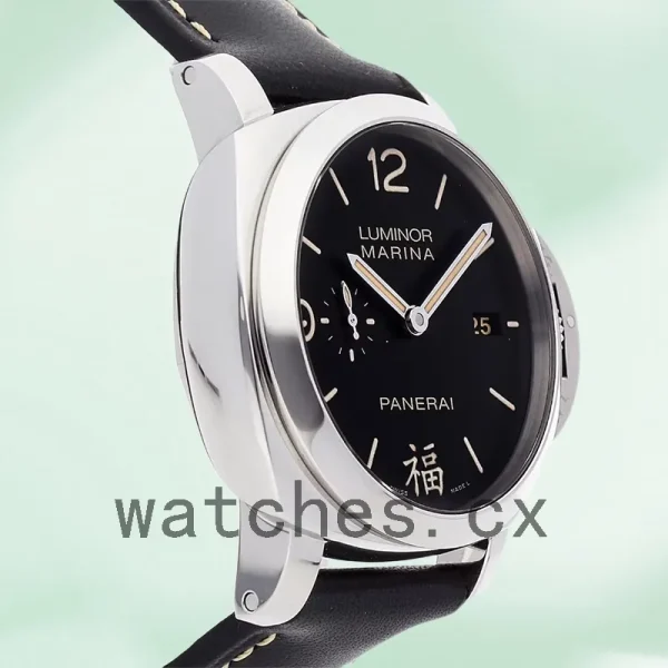 Panerai Luminor Marina PAM00498 44mm Men's Leather Strap Silver-tone - Image 3