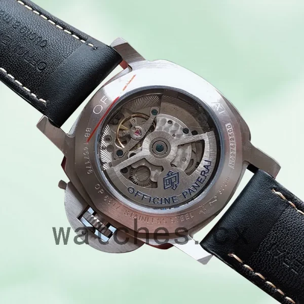 Panerai Luminor Marina PAM00498 44mm Men's Leather Strap Silver-tone - Image 4