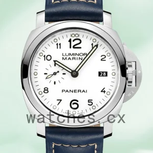 Panerai Luminor Marina PAM00499-001 44mm Men's Leather Strap White Dial