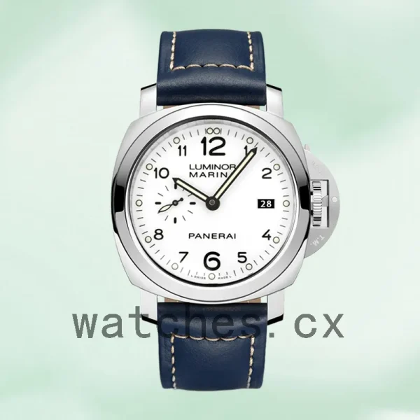 Panerai Luminor Marina PAM00499-001 44mm Men's Leather Strap White Dial - Image 2