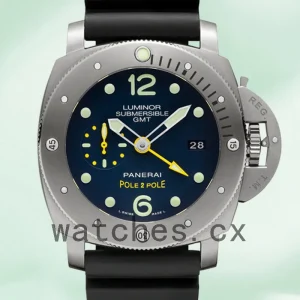 Panerai Luminor Submersible GMT PAM00719-001 47mm Men's Rubber Band Silver-tone