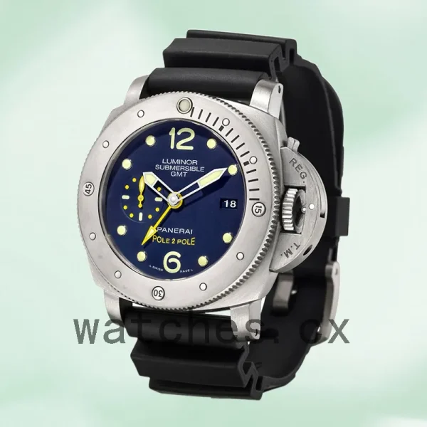Panerai Luminor Submersible GMT PAM00719-001 47mm Men's Rubber Band Silver-tone - Image 3