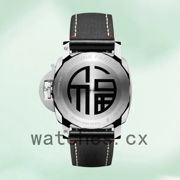 Panerai Luminor Marina 44mm Men's PAM00910 Leather Strap Black Dial - Image 4