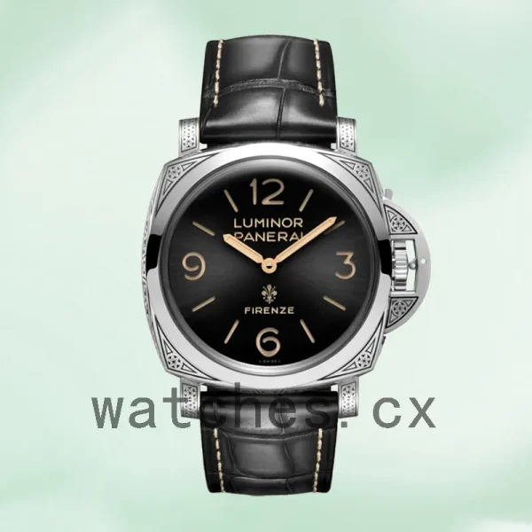 Panerai Luminor PAM00972 44mm Men's Leather Strap Silver-tone - Image 2
