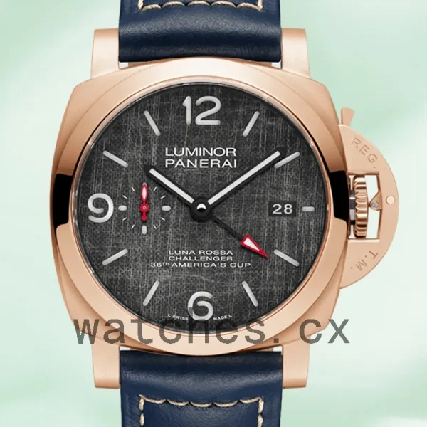 Panerai Luminor Men's 44mm PAM01036-001 Rose Gold-tone Leather Strap