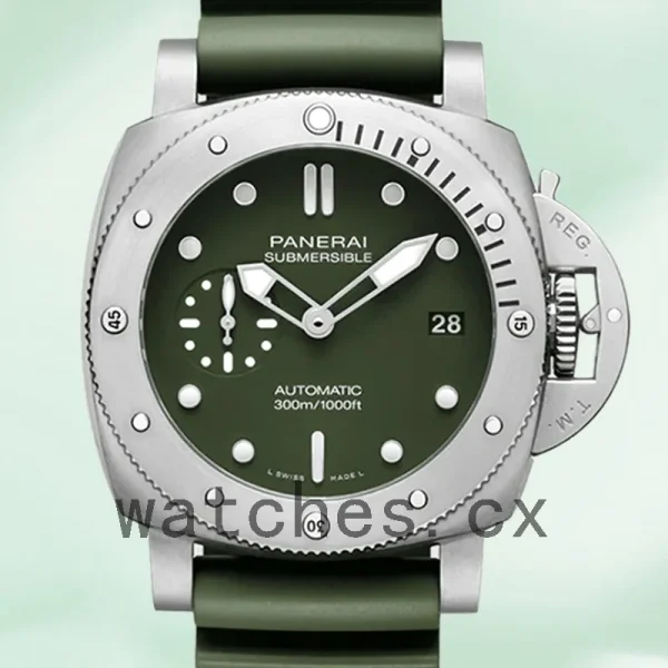 Panerai Submersible Men's PAM01055 47mm Green Dial
