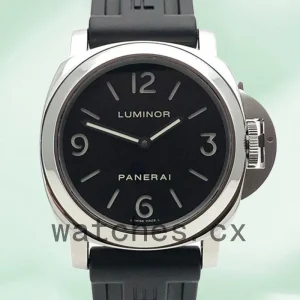 Panerai Luminor Base PAM00112 Men's 44mm Silver-tone Black Dial