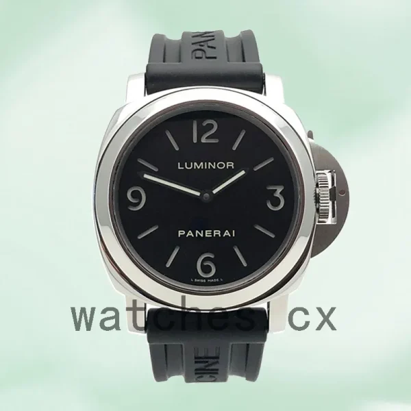 Panerai Luminor Base PAM00112 Men's 44mm Silver-tone Black Dial - Image 2
