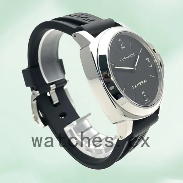 Panerai Luminor Base PAM00112 Men's 44mm Silver-tone Black Dial - Image 3