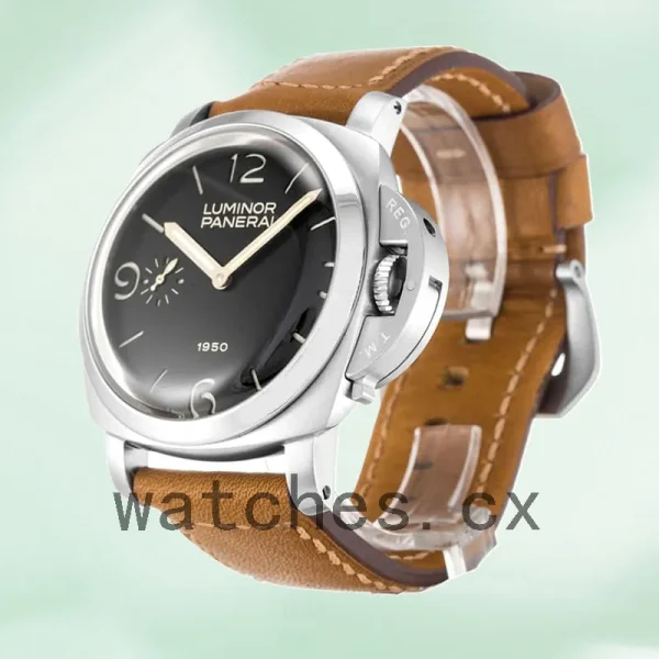 Panerai Luminor 1950 Men's PAM00127 44mm Leather Strap Automatic - Image 3