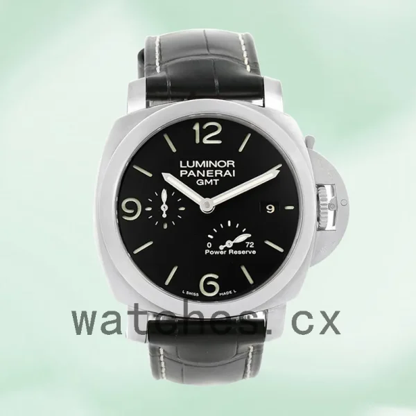 Panerai Luminor GMT 44mm PAM00321 Men's Black Dial - Image 2