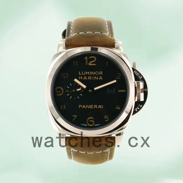 Panerai Luminor 1950 PAM00359 Men's 44mm Silver-tone Rubber Band - Image 2