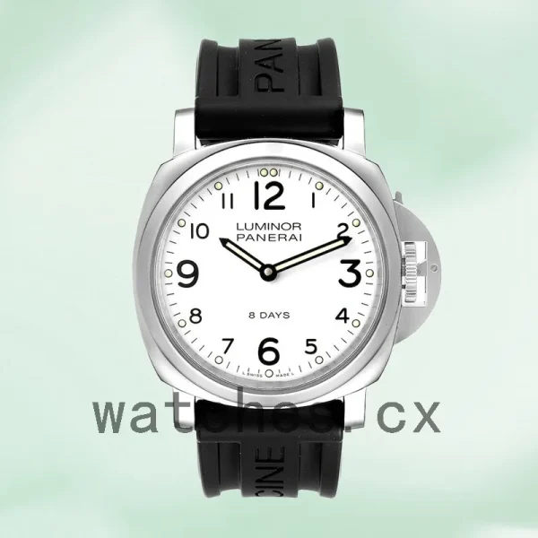 Panerai Luminor Base Men's PAM00561 44mm Rubber Band Silver-tone - Image 2