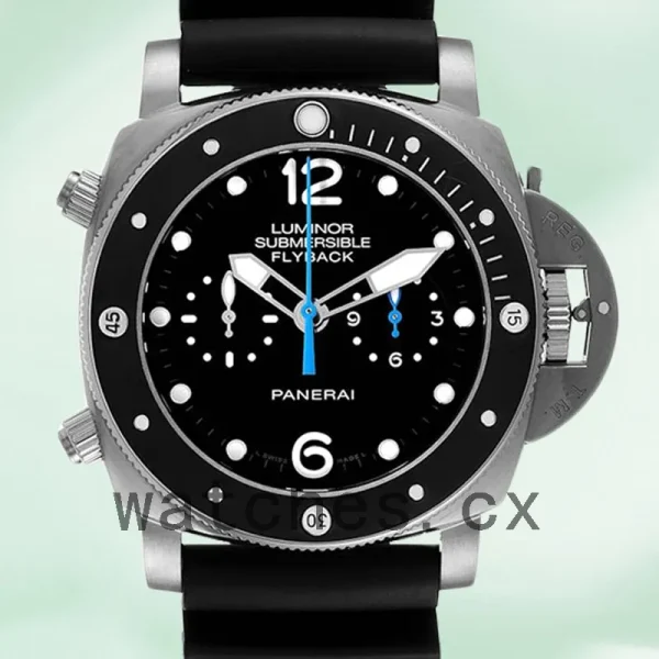 Panerai Luminor Submersible PAM00615 47mm Men's Black Dial Silver-tone