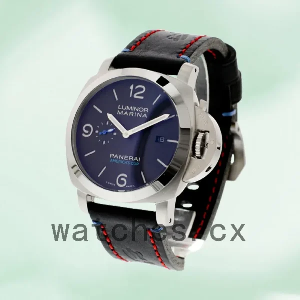 Panerai Luminor Marina 1950 PAM00727 44mm Men's Leather Strap Black Dial - Image 3