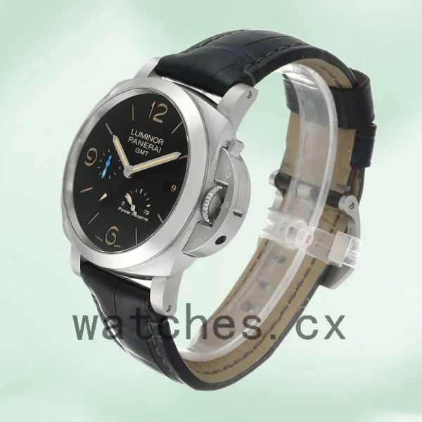 Panerai Luminor GMT Men's PAM01321 44mm Leather Strap Black Dial - Image 3