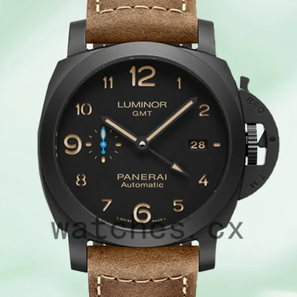 Panerai Luminor GMT PAM01441 Men's 44mm Leather Strap Automatic