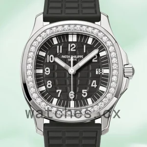 Patek Philippe Aquanaut Ladies 5067A-001 32mm Black Dial Silver-tone