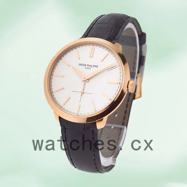 Patek Philippe Calatrava 43mm 5123R-001 Men's Rose Gold-tone White Dial - Image 4