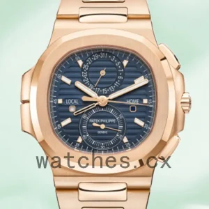 Patek Philippe Nautilus 40mm 5990/1R-001 Men's Blue Dial Rose Gold-tone