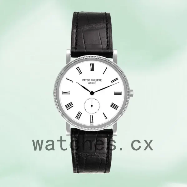 Patek Philippe Calatrava Men's 5119G 40mm White Dial Leather Strap - Image 2